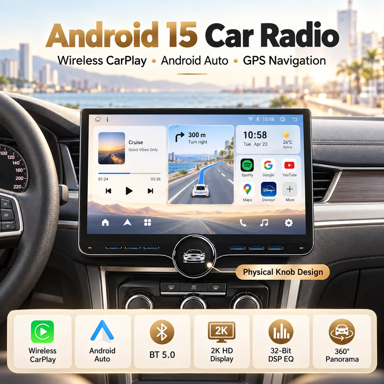 11.5 Inch Android 15 Car Radio For Renault Clio 2013-2015 Wireless CarPlay Android Auto GPS Navigation Touch Screen Multimedia