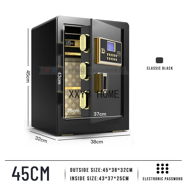 

Fingerprint Safe Deposit Box Digital Password & Electronic Password Unlock for Store Money Jewelry Documents