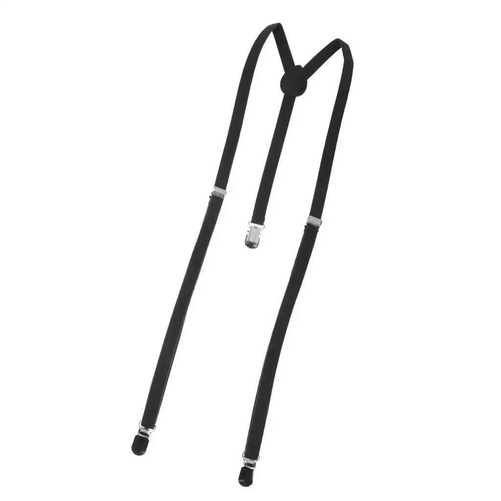 大人用クリップ式サスペンダー、Yバック付き伸縮性サスペンダー