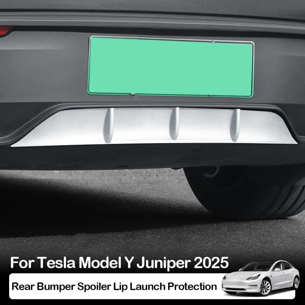 

for Tesla New Juniper 2025 Rear Bumper Spoiler Lip Launch Protection Plate Diffuser ABS Carbon Fiber Cover Accessories