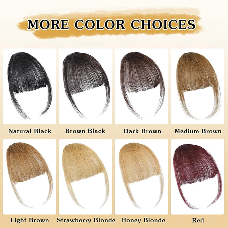 Synthetische künstliche Luftpony-Haarextensions, natürliche Haarverlängerung, vordere Fransen, Haarteil, Schwarzbraun, Clip-in-Pony, doppelte Seitenbärte, Haarstyling – Detail 6