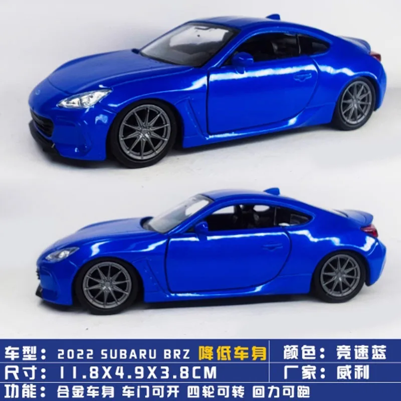 WELLY Diecast Alloy 1/36 2022 Subaru BRZ/10th 11th Subaru WRX STI