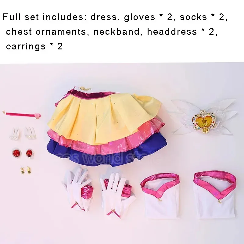 2025 yiyi Anime Sailor Moon Tsukino Usagi 30 aniversario Cosplay disfraces pelucas mujeres Sexy precioso vestido calcetines traje Halloween