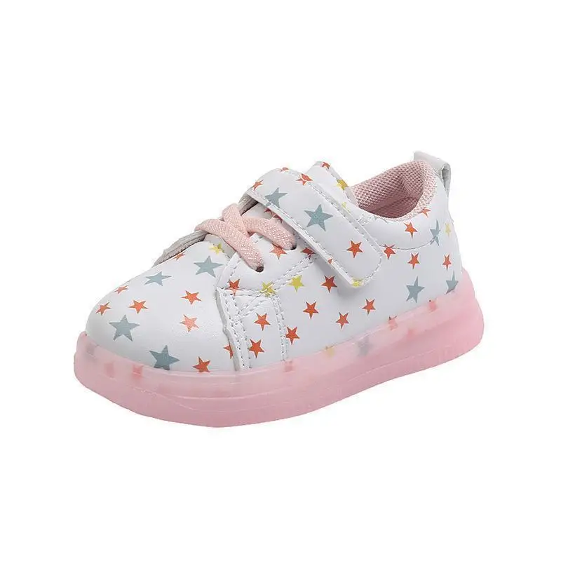 Child Sport Shoes Spring Luminous Fashion Breathable Kids Boys Shoes Girls LED Sneakers with lights Running Shoes Zapatillas