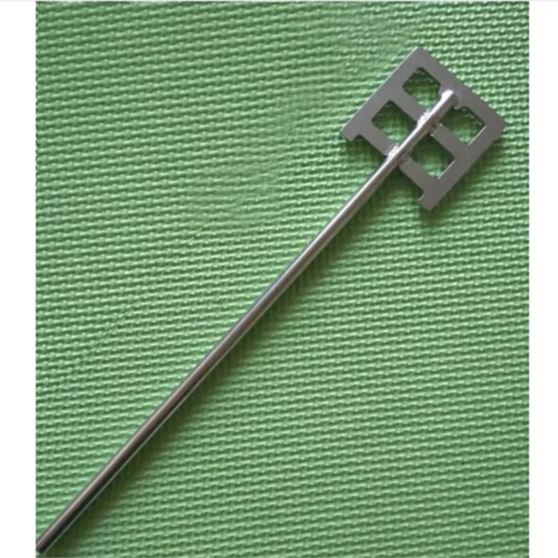 Pagaie de lame de type ancre en acier inoxydable de laboratoire avec largeur de feuille 60mm ou 80mm, pagaie d'arrête de machine avec tige, 1 pièce