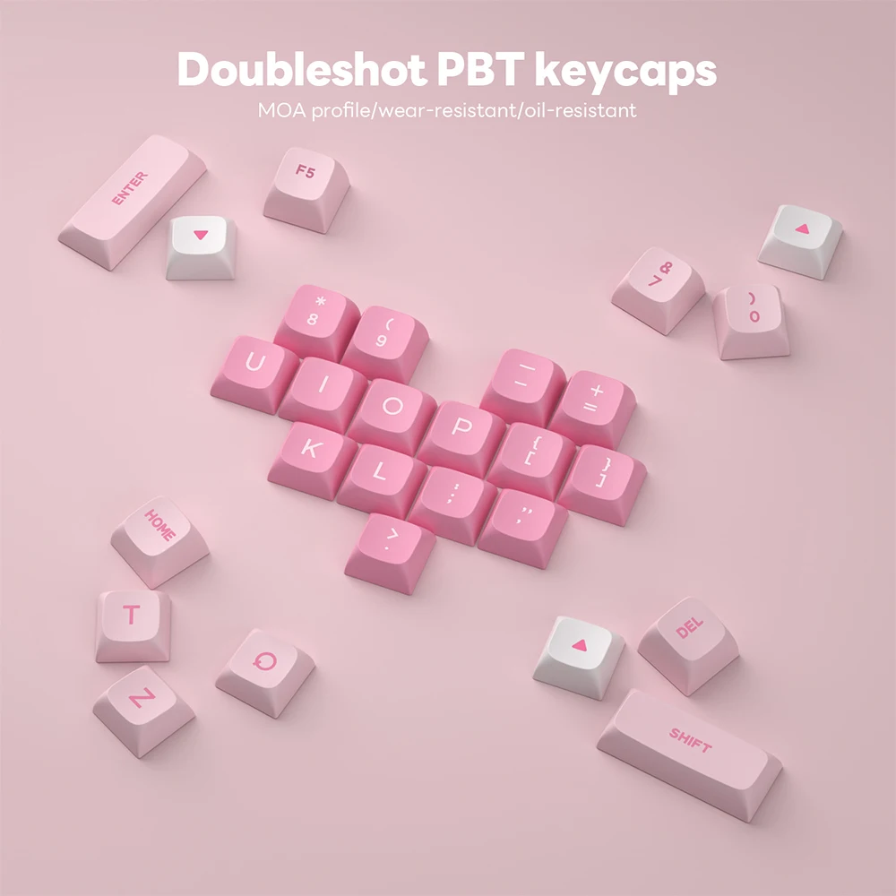 Royal Kludge RK R75 Pink Wired Mechanical Keyboard Gasket Hot-swappable 80 Keys RGB Backlit PBT Keycap Gamer Keyboard Metal Knob