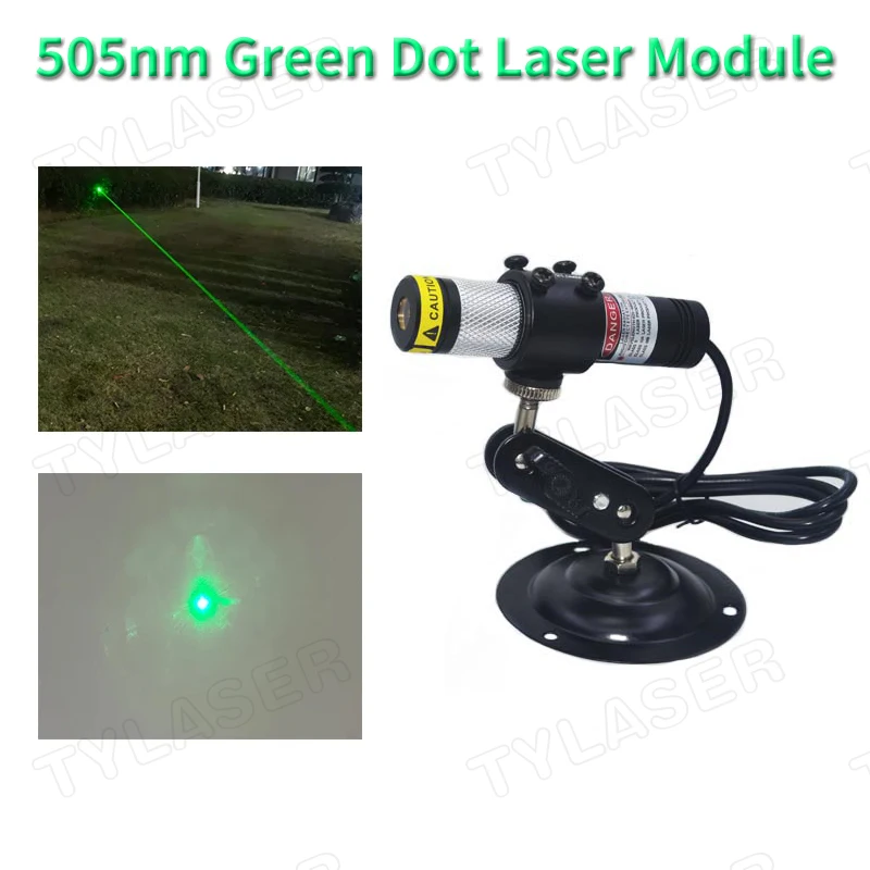 

20X90mm Focusable 505nm Green Dot Waterproof Glass Laser Module with Bracket,Adapter for Sawmill Locator Halloween Haunted House
