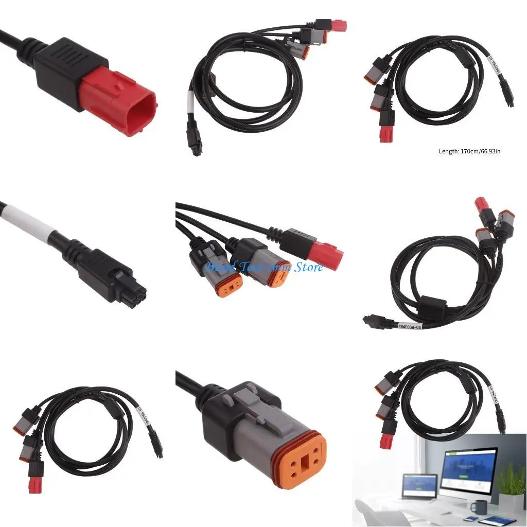 

H37F Automotive Repair Cable 2x3Pin to Deutsch 4Pin+6Pin for Car Motorcycle