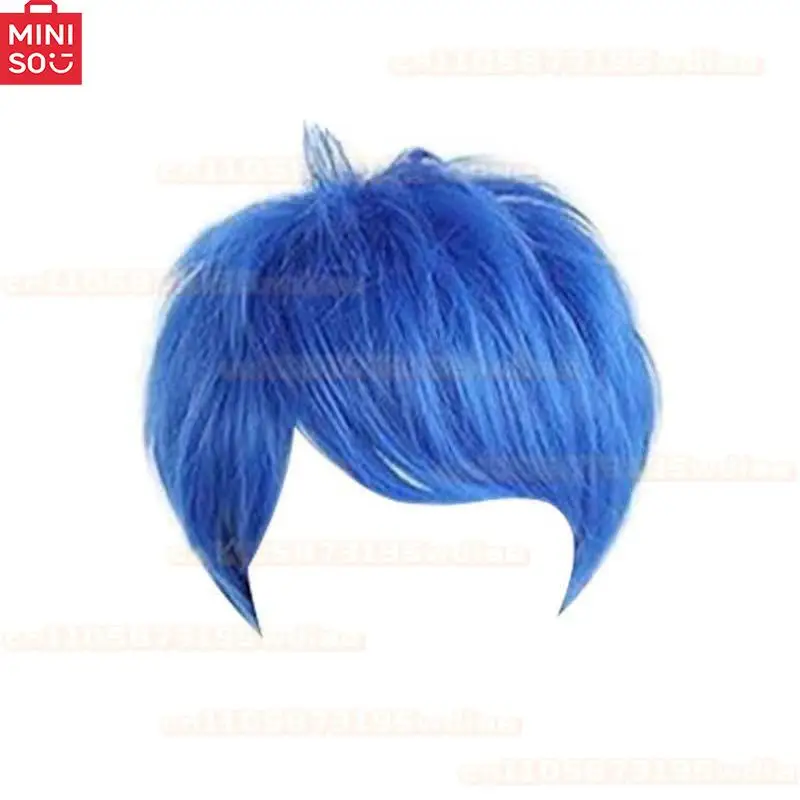 Binnenstebuiten 2 walging vreugde cosplay pruik groen blauw kort haar film cartoon anime rollenspel meisjes aankleden rekwisieten pruiken hoofddeksel