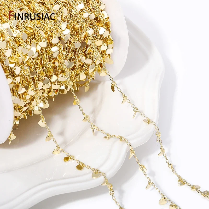 

High Quality Spool Chains DIY Necklace Bracelet Accessories 14K Gold Plated Brass Bulk Cable Chains For Jewelry Making Supplies