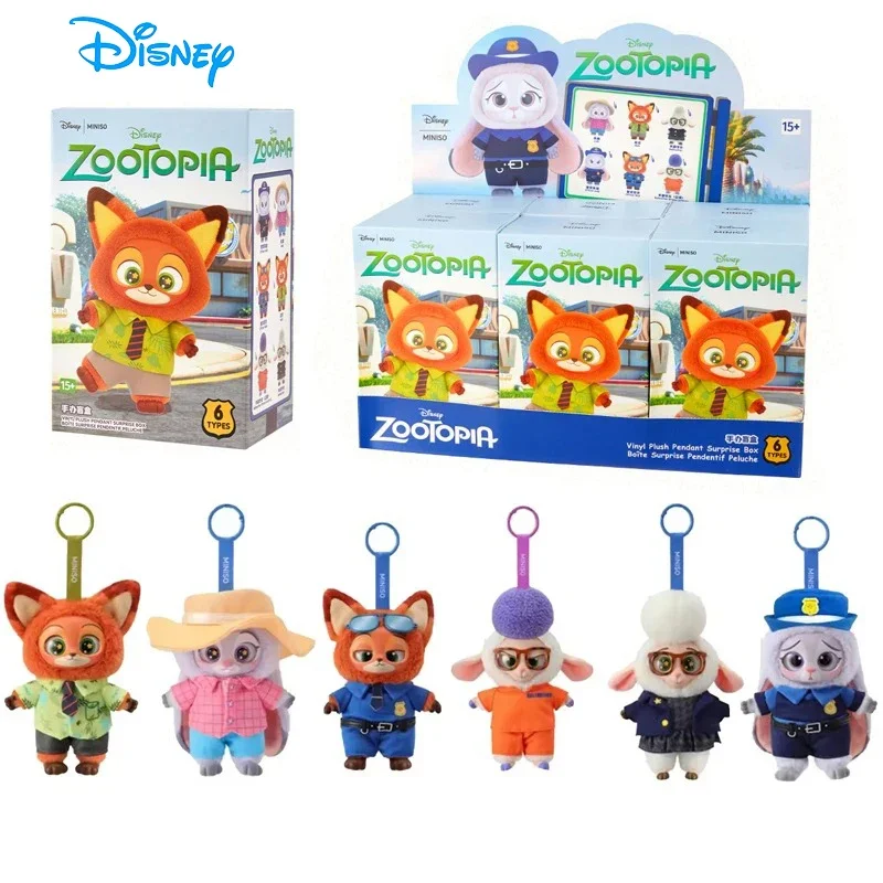 جديد ديزني Zootopia سلسلة صندوق أعمى جودي نيك الفينيل أفخم شخصية كرتونية قلادة ألعاب عصرية صندوق هدية عيد الميلاد! !
