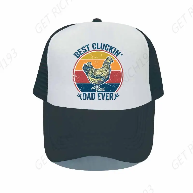 

Best Cluckin' Dad Ever For Chicken Farmer Snapback Cap Classic Round Chicken Father Baseball Hat Hem Eggs Farm Trucker Hat