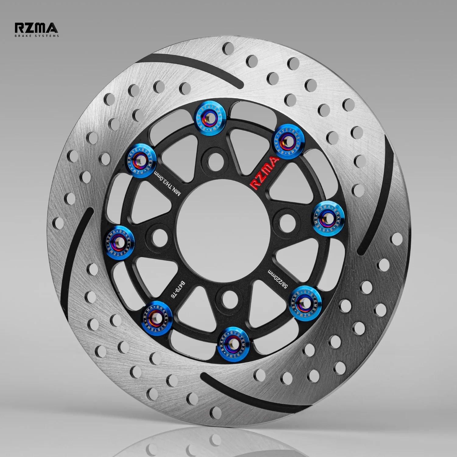 

RZMA 220mm Floating Brake Disc 4 Hole M3 E-Motorcycle Mid-Drive Motor Rotor