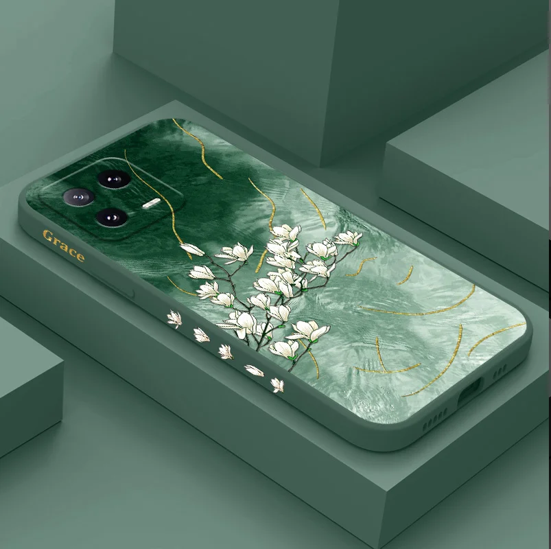 Tinsel Flower Phone Case For Xiaomi Mi 15 14 13 13T 12 12X 12T 12S 11 11T Ultra 10 10T 9 9T 9SE Pro Lite Liquid Silicone Cover