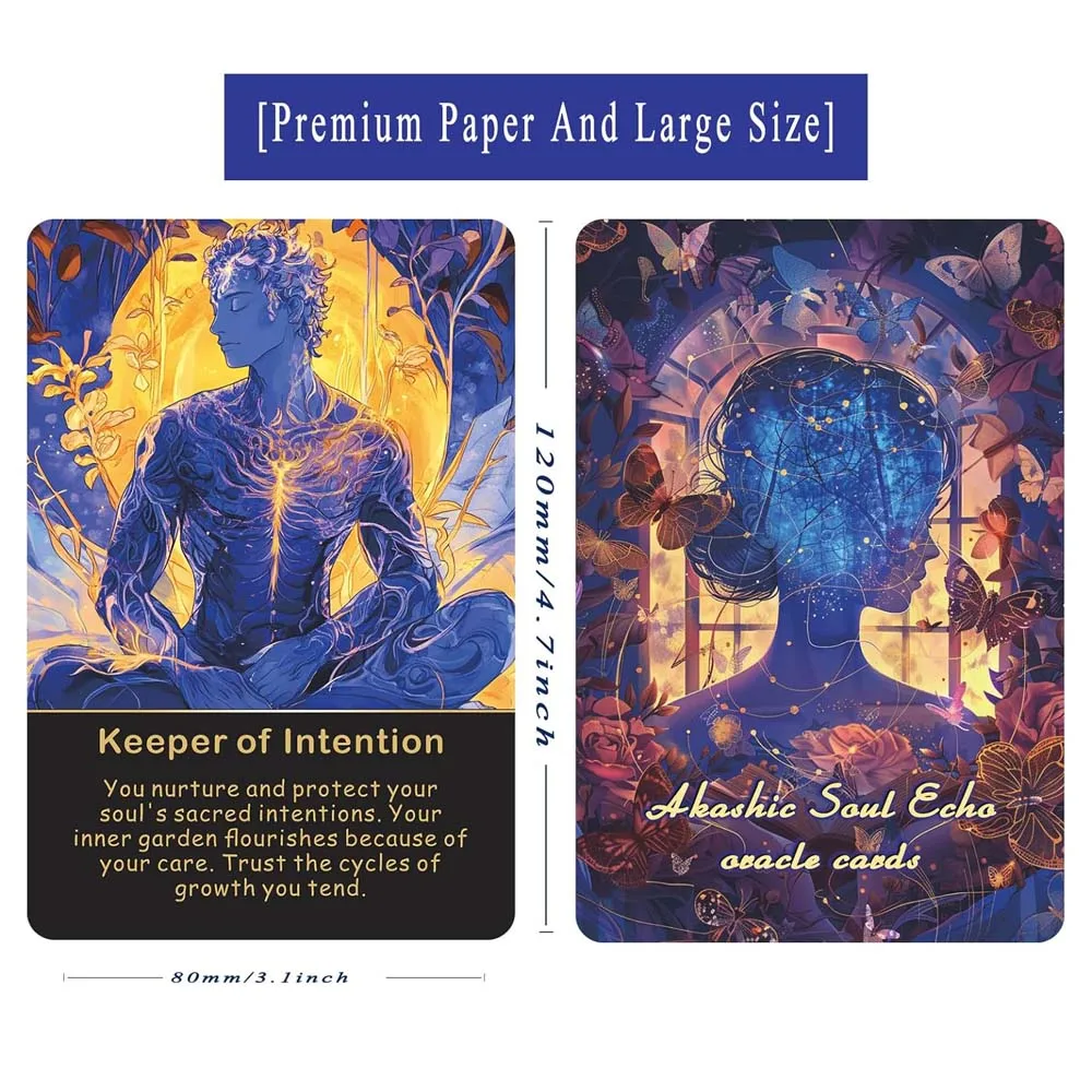 Akashic Soul Journey ⅡTarot Cards Second Edition, 78 Cards for Spiritual Growth & Inner Healing, Beginner & Practitioner