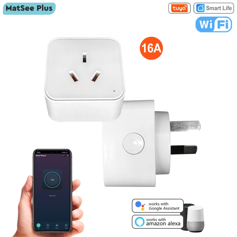 

Tuya Smart WiFi AU Новая Зеландия, вилка питания 16А, розетка, монитор энергопотребления, пульт дистанционного управления, поддержка Alexa Google Home