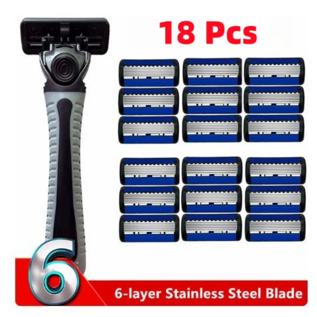 27 Pcs Shaving Razor 6-layer Blade Razors for Shaving Men&Womens Hair Removal 36 Shaving Blades Manual Shaver Safety Razor