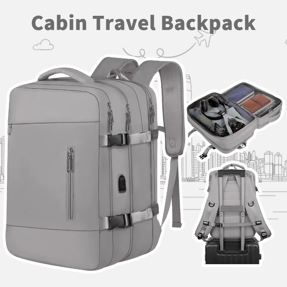 

Ryanair Backpack 18inch 40L Cabin Bag Travel Backpack for Men Women Hand Luggage Leisure Laptop Backpack for School Camp Hiking