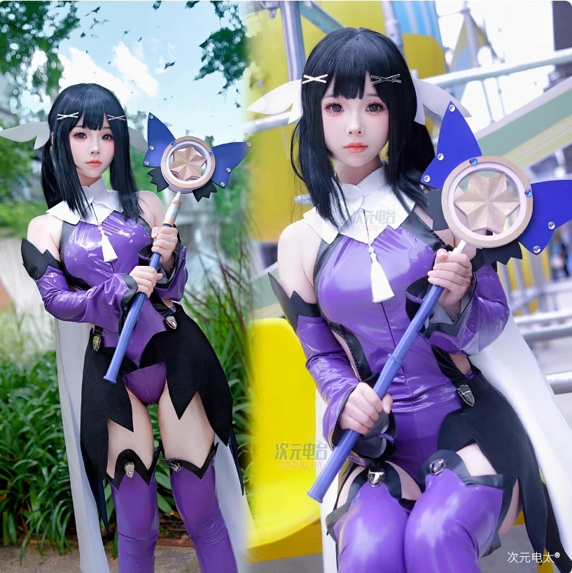 

Fate/kaleid liner Miyu Edelfelt Miyu Emiya Косплей Костюм Хэллоуин кожаный комбинезон реквизит парик комплект новый женский новый боевой костюм