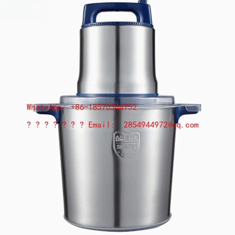 L  8L Electric Meat Grinder, Commercial and Household Electric Stainless Steel Kitchen Minced Meat Processing Machine