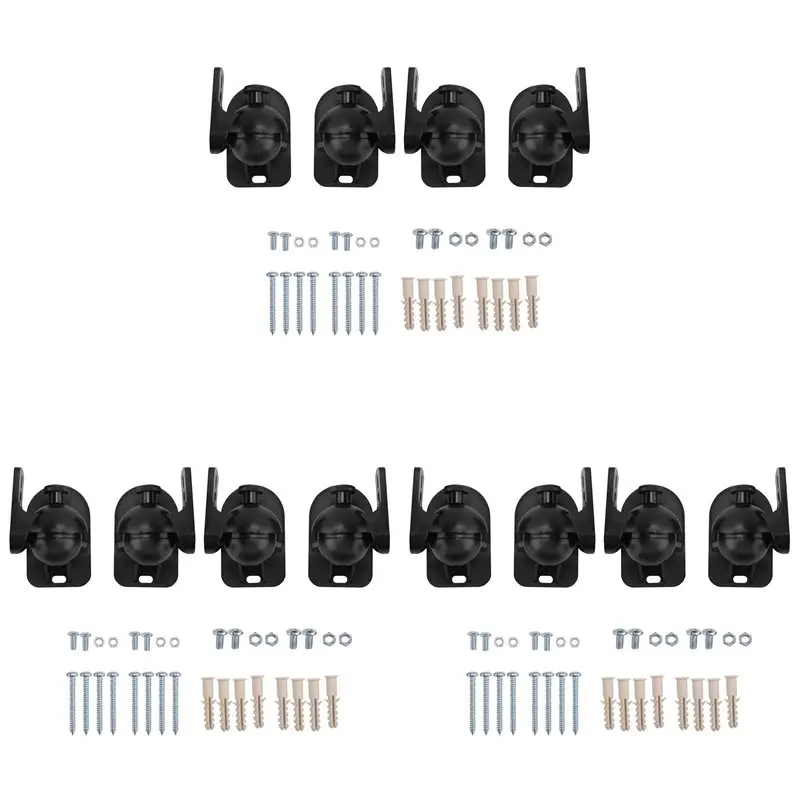 ABGG-12PCS Universal Speaker Wall Mount Bracket Ceiling Stand Clamp With Adjustable Swivel And Tilt Angle Rotation