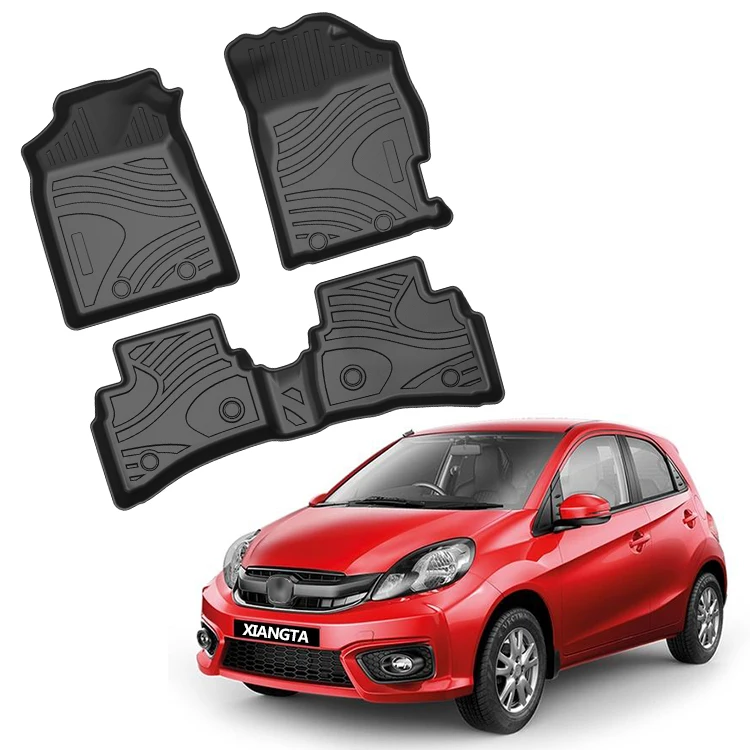 High Quality TPE Material Front Rear Car Mats for Honda BRIO right-hand drive Tpe Car Mats Car Accessories Floor Mat