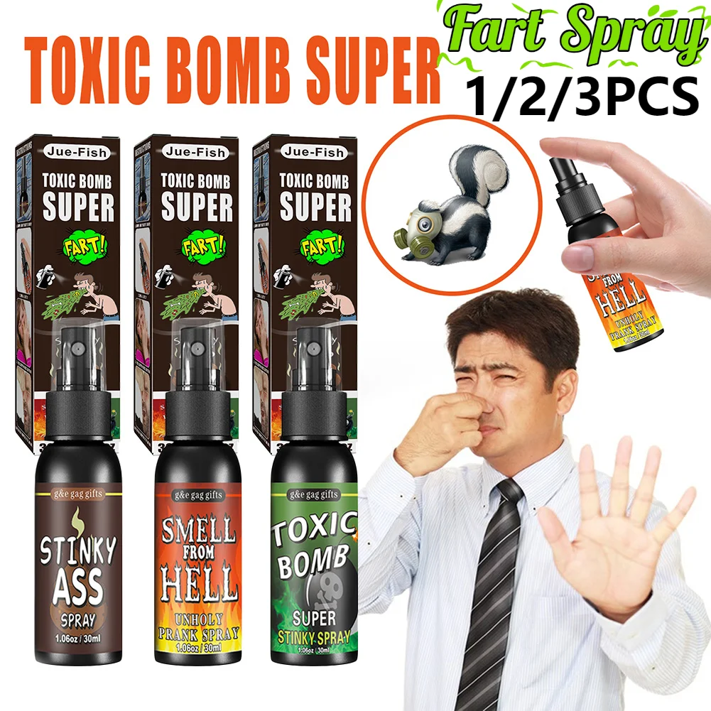 

30ml Fart Spray Prank Joke Plastic Liquid Fart Gag Party Supplies Spray Can Stink for Adults Kids Non Toxic Halloween Funny Toys