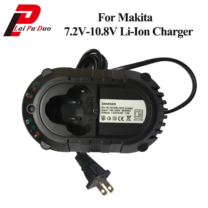 Replacement Battery Charger for Makita BL1013 BL1014 BL7010 7.2V 10.8V Li-ion Battery DC10WA Electric Drill Power Tool