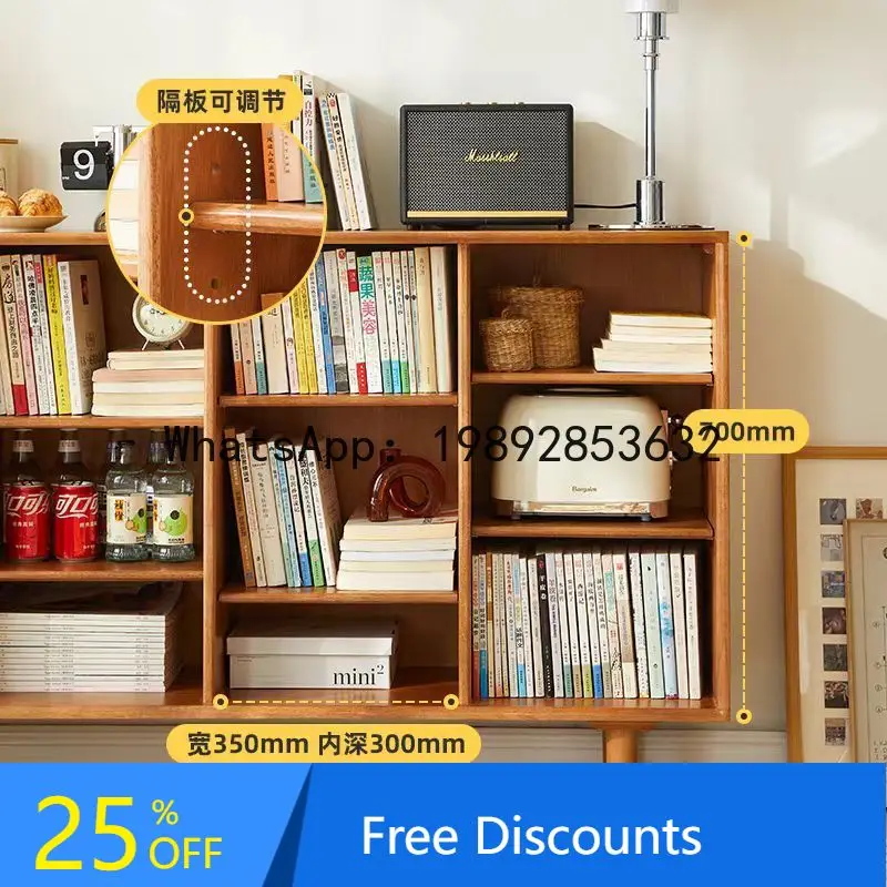 

LYY Bookshelf Solid Wood Storage Rack Floor-standing Integrated Wall-mounted Storage Rack Bedroom Simple Bookshelf Kindergarten