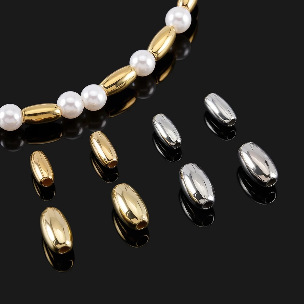 

200/400pcs 3x6/4x8mm Oval Seed Bead CCB Loose Spacer Beads For Bracelets Necklaces DIY Jewelry Making Accessories Craft Supplies