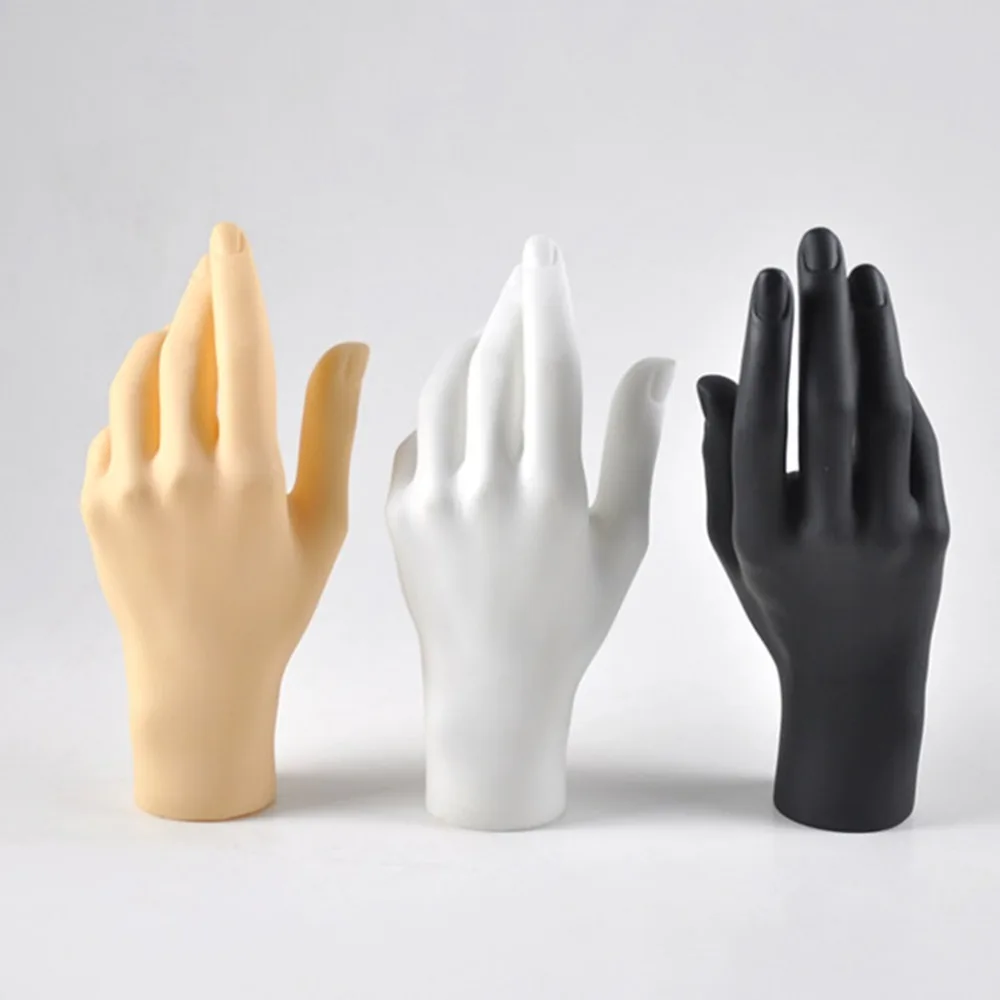 Female Mannequin Hand Model Plastic Hand Figurines Jewelry Ring Display Model Gloves Display Hand Stand Model Home Decoration