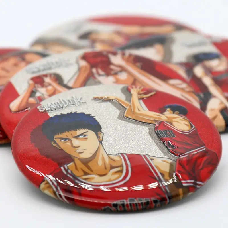 Slam Dunk Sakuragi Hanamichi Haruko Akagi Rukawa Kaede Gantungan Kunci Anime Kreatif dan Personal, Dekorasi Badge