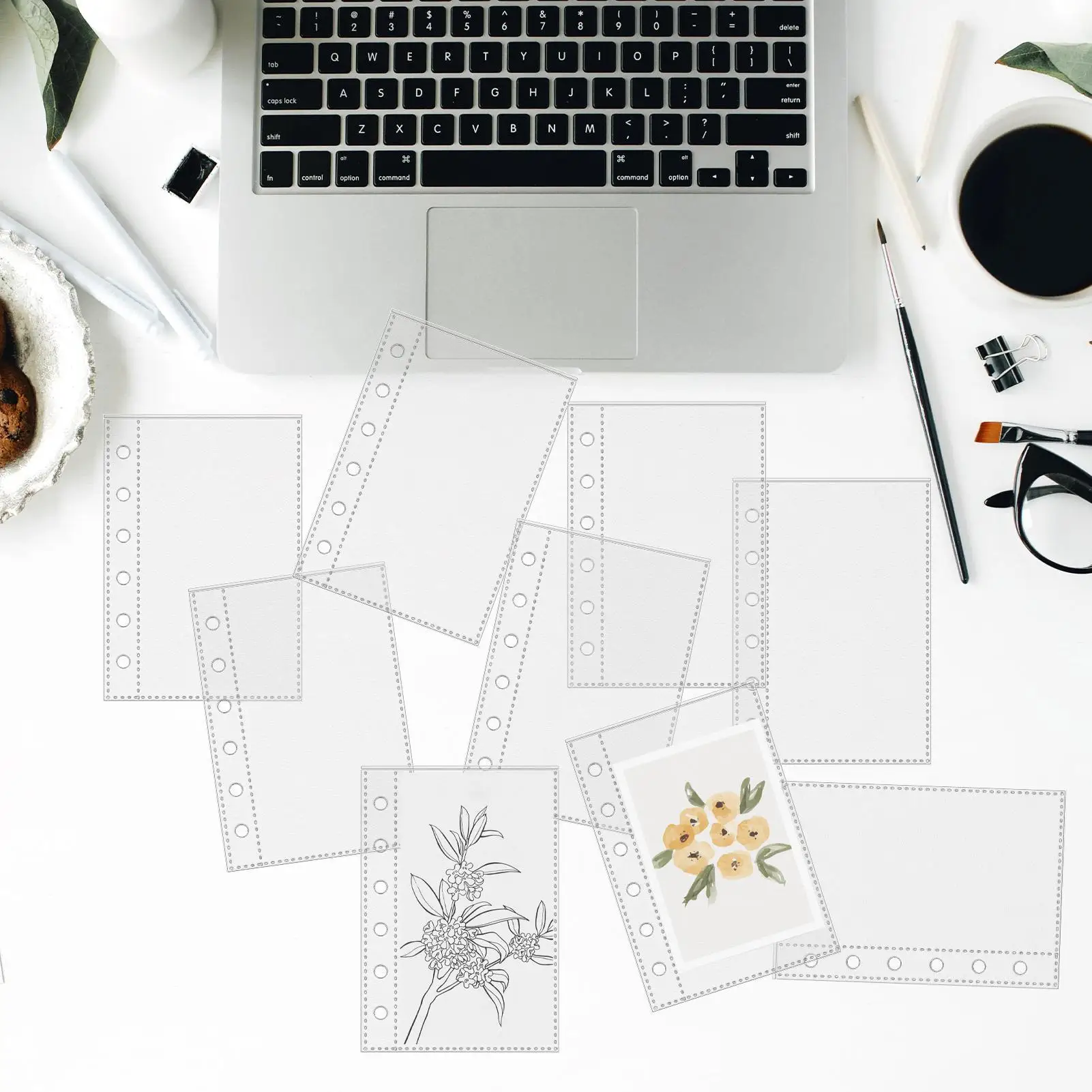 시트 프로텍터 10개 A7 6링 바인더 사진 슬리브 사무실 행정 직원 프로젝트 관리자를 위한 투명 문서 커버