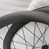 幅 28 ミリメートル 700C カーボンロード自転車ディスクブレーキホイール 50/55/60 ミリメートルカーボンチューブラーラチェット 52T セラミックハブディスク自転車ホイールセット 6