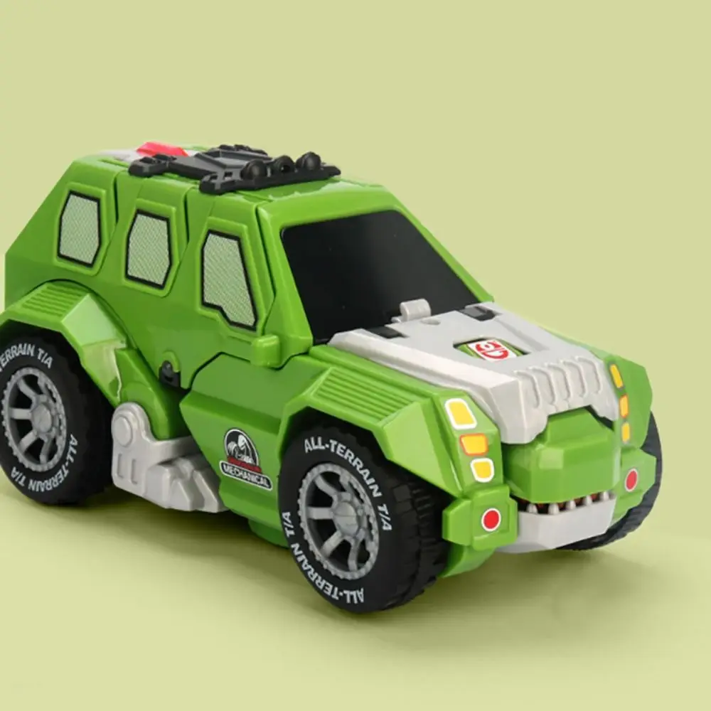 ของเล่นรถไดโนเสาร์พลาสติกแปลงร่างได้ มีไฟ มีเสียง แปลงร่างเป็นหุ่นยนต์อัตโนมัติ ของสะสมแบบ 2 in 1