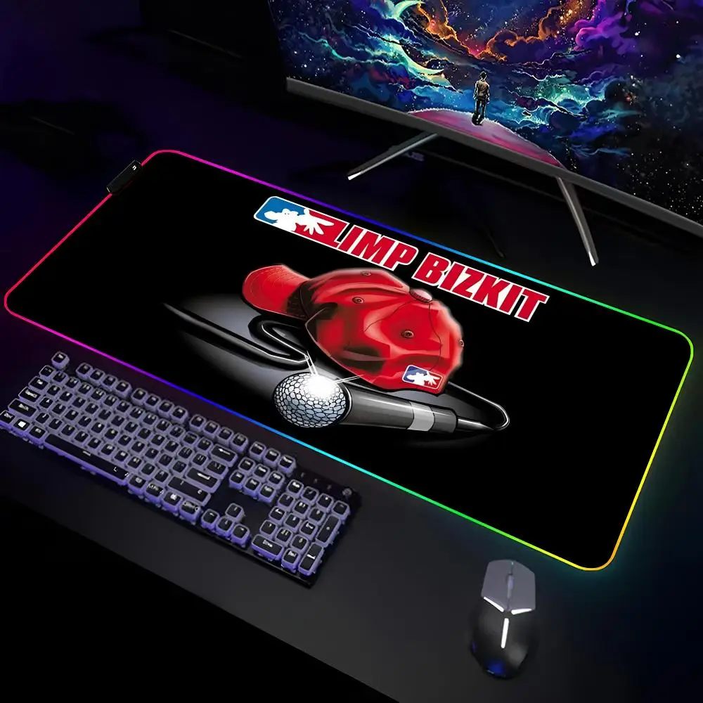 Коврик для мыши Band L-Limp B-bizkit, игровой RGB-коврик для клавиатуры, коврик для игровых ноутбуков, светодиодный коврик для мыши, защитный коврик для стола, аниме-коврики для мыши