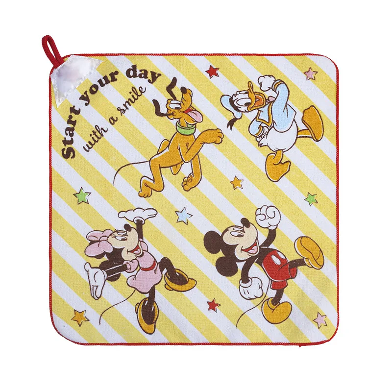 Disney Stitch Towel Cartoon Cute Winnie The Pooh Kerchief Child Lanyard Towel Mickey Minnie Wash Face Hand Towel Donald Duck