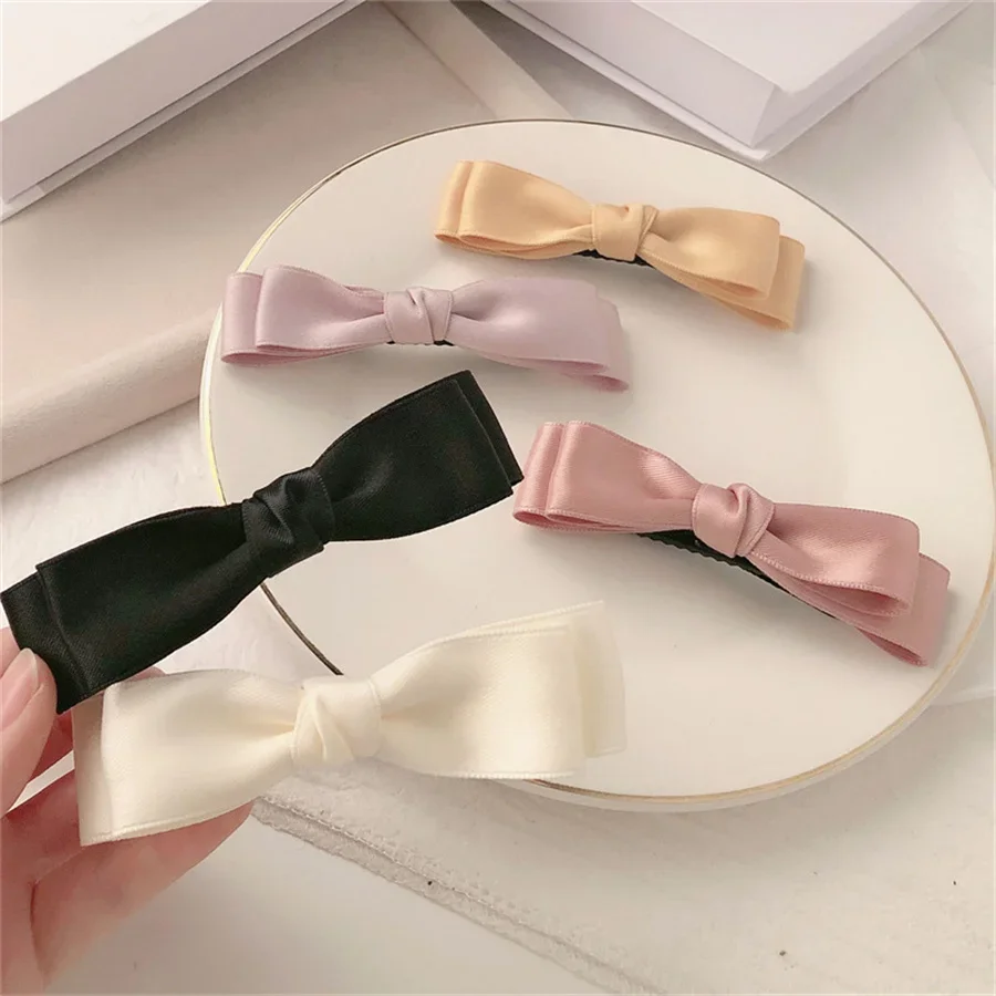 Premium Black Bow Hair Clips For Girls Women Student Barrettes Lady Decorative Hairpins Fashion Hair Accessories Gift Korean 헤어핀