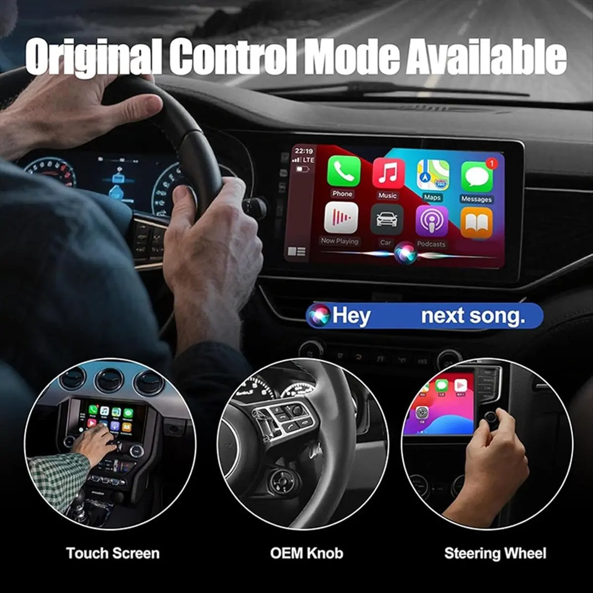 A77K Wireless Car Play Adapter Plug & Play, CarPlay Dongle Converts Wired to Wireless, Fast Auto Connect, No Delay