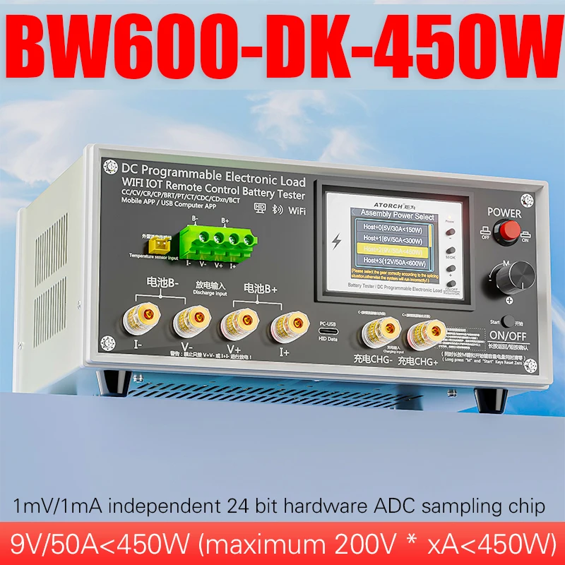 600W WiFi Tuya 200V 50A DC Elektronische Belasting USB Tester Hoge Nauwkeurigheid Resolutie Batterij Capaciteit Monitor Opladen ontlading Gereedschap