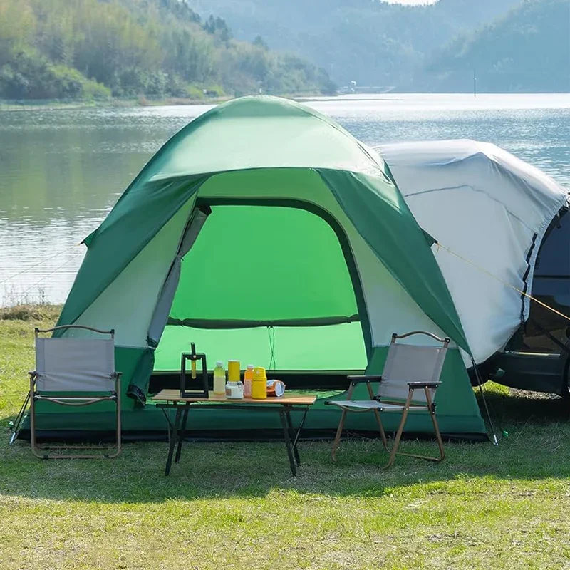 For 6 Person Factory Outlet Camping Trailer Tent Double Layer Car Rear Tent Large Family Car Tent