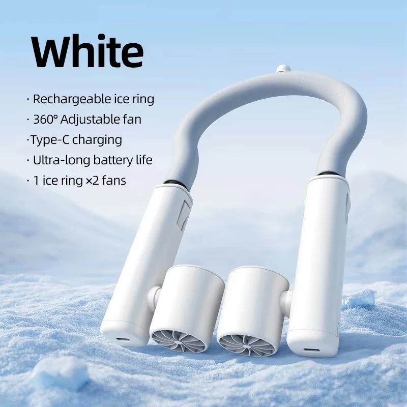 Portable Neck Fan High Speed Turbine Powerful Airflow Bladeless Cooling Fan Handheld Sport Fan for Travel Outdoor Wear image 6