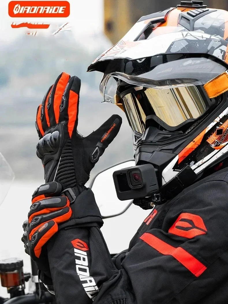 

Winter Motorcycle Touchscreen Waterproof Motocross Riding Gloves Windproof Protective Men Guantes Moto Luvas Hand Protective