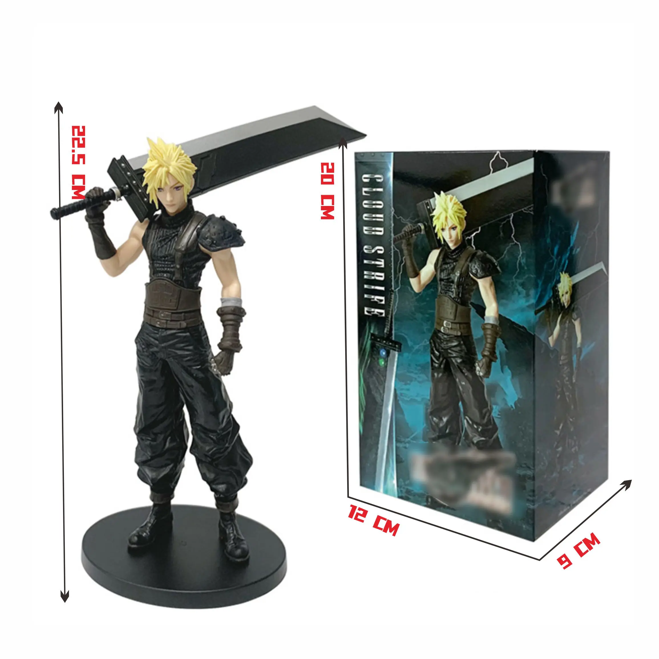 Remade Exquisite FF Couple Version Cloud Strife & Aerith Couple PVC Action Figures, Anime Collectible Model Toys, Perfect Holid