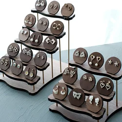 Retro Mini Round Earrings Brand Market Stall Jewelry Display Stand Jewelry Collection Display Photo Props