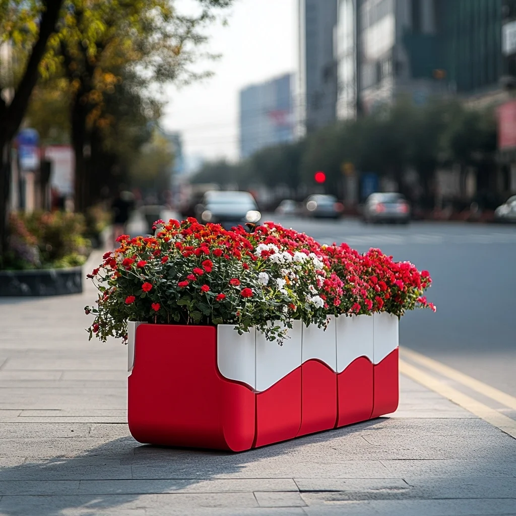 

*Custom Fiberglass Flower Pots Planters Indoor Outdoor Flower Pot flower pot decoration Artificial Potted Flowers mall use