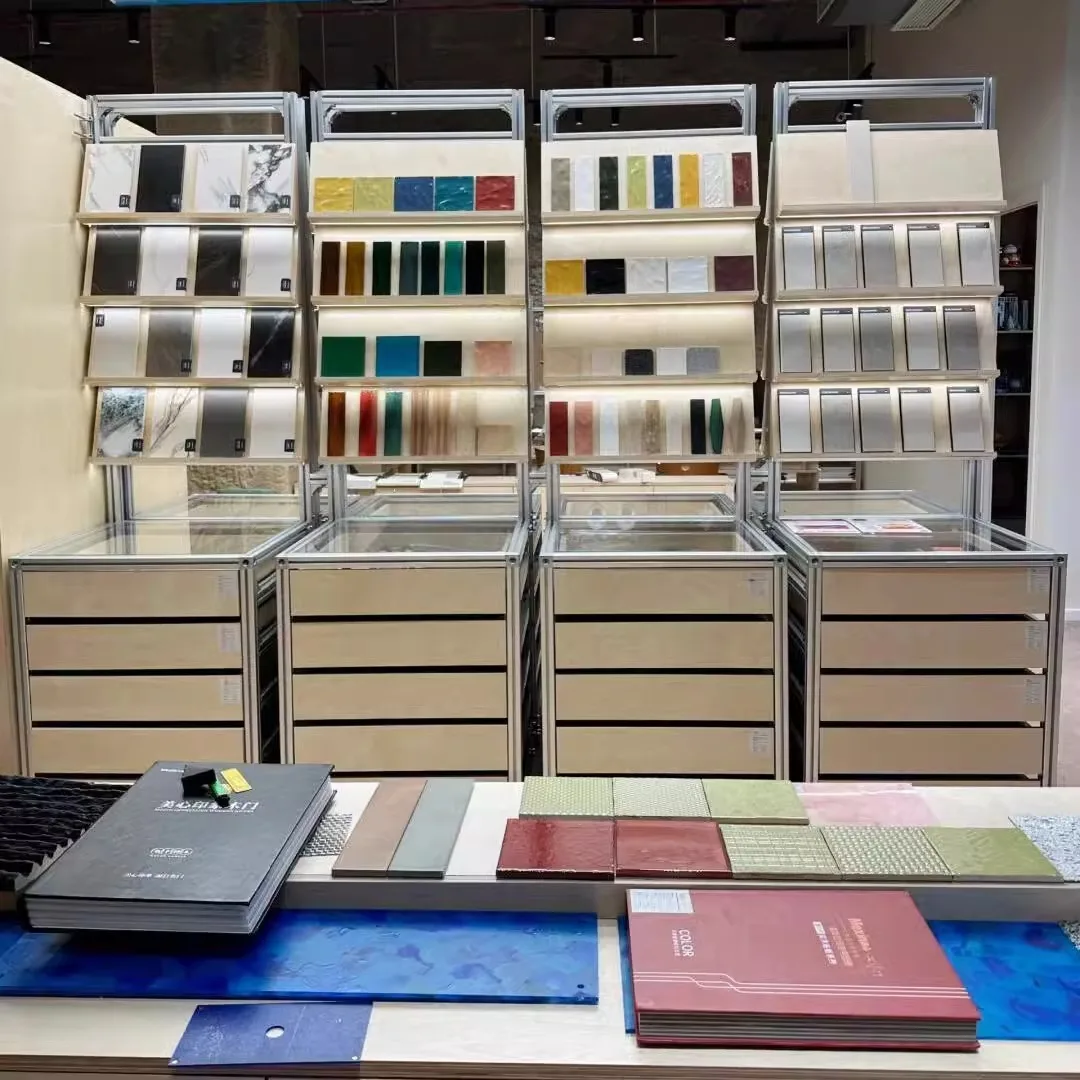 Ocean plate aluminum profile display Floor rack Storage Coffee cabinet Sample display cabinet