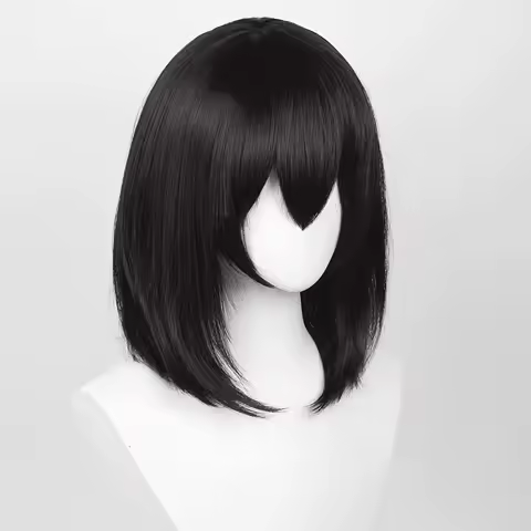 Anime Attack On Titan Cosplay Wig Costume Black Straight Hairs Wig for Anime Mikasa·Ackerman Party Party Mikasa·Ackerman