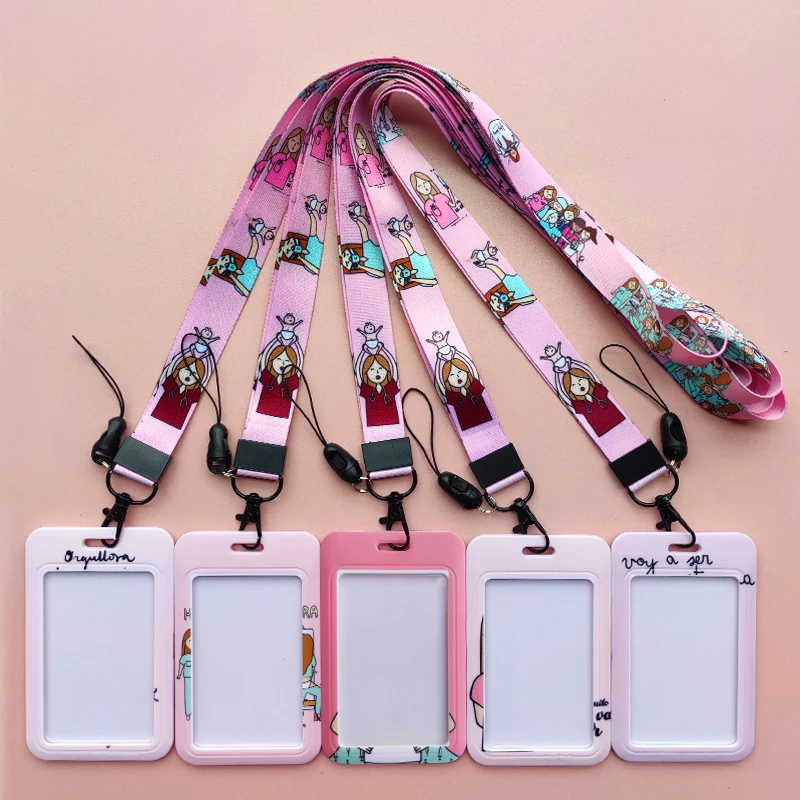 Nurse Doctor Lanyard ID Card Holder Lanyard Girls Credential Holders Neck Straps Women Badge Holder Keychains Accessories