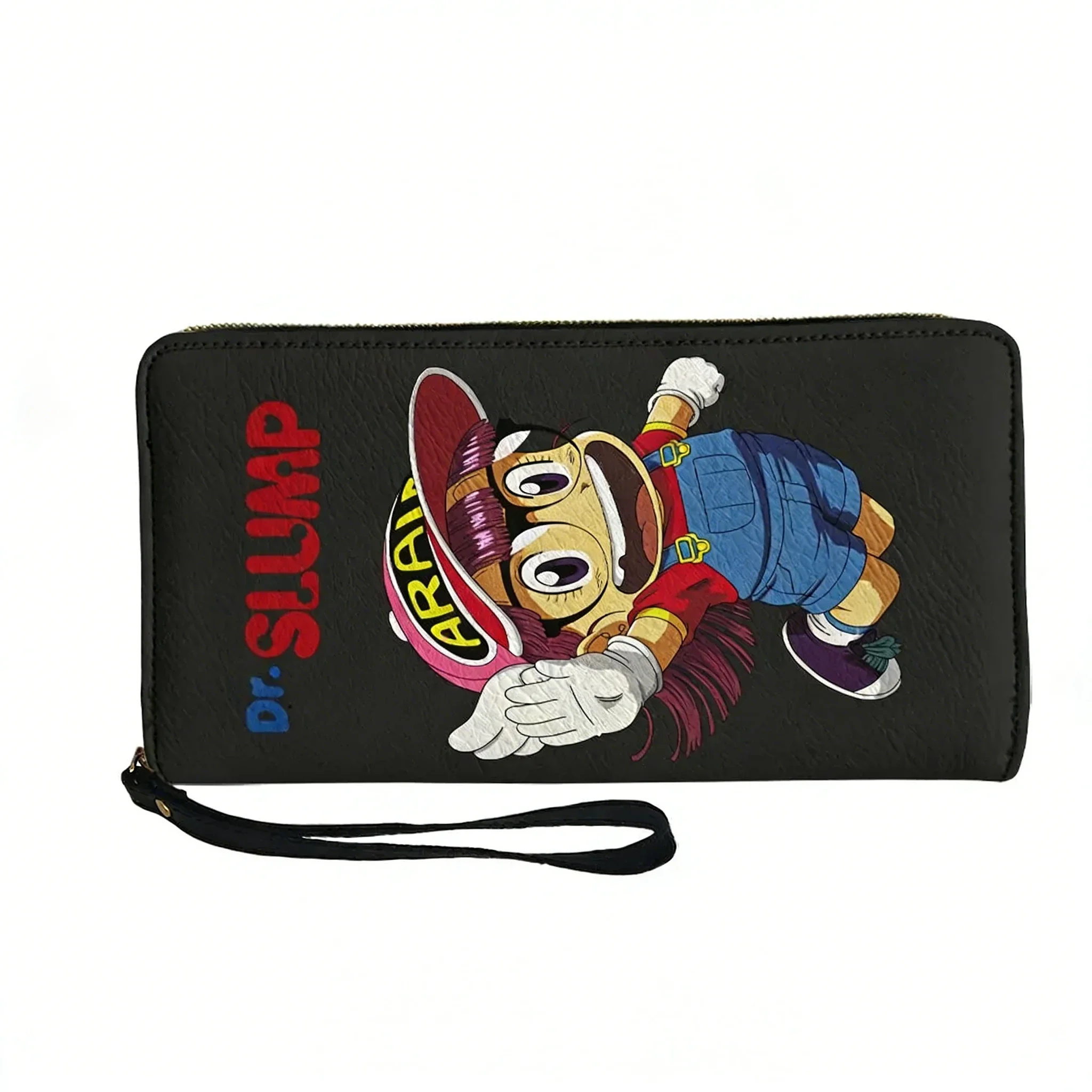 Arale Dr Slump Cartoon Animation Custom Wallet Purse Mens Womens Zipper Long Wallets Double Print  Portable Wallet Gift Bag